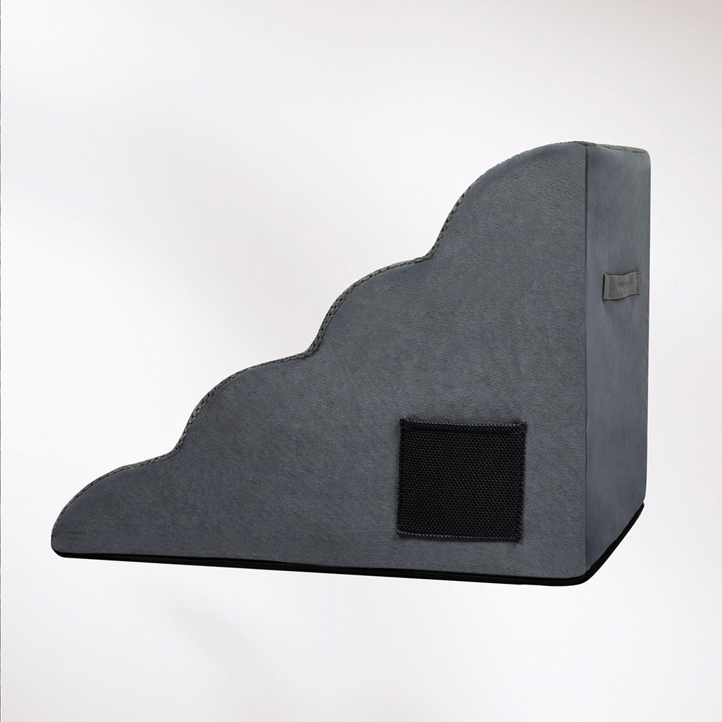 Pawz 4 Steps Pet Stairs Dog Ramp High Density Foam Grey-2029387209974616068