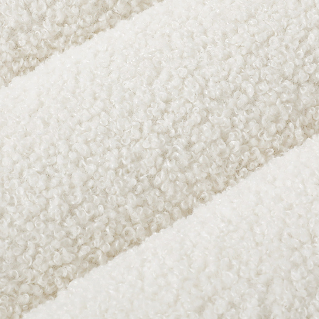 Pawz L Size Orthopedic Dog Bed with Sherpa Plush Removable Cover in White-2029387208699547652