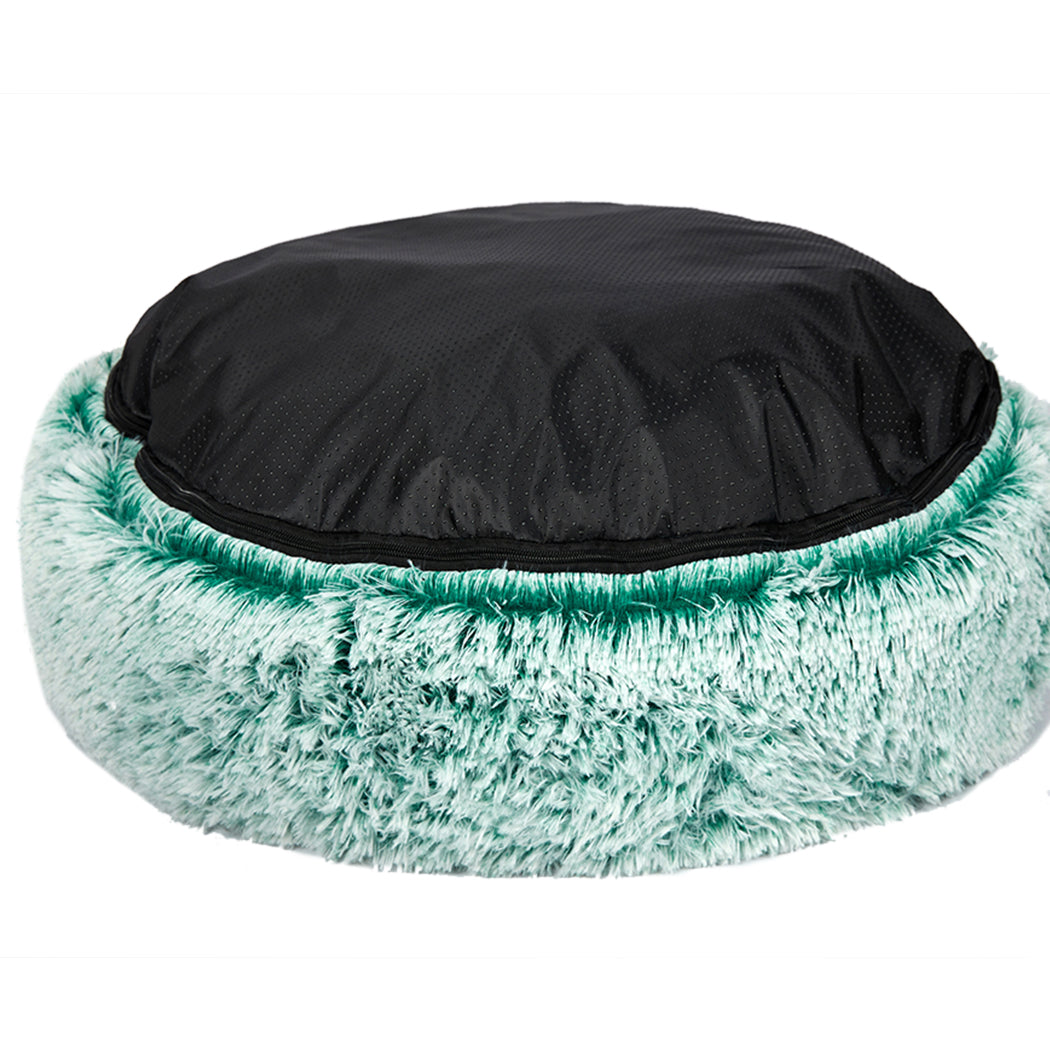 PaWz Pet Bed Cat Dog Donut Nest Calming L Teal Large-2029387223153119237